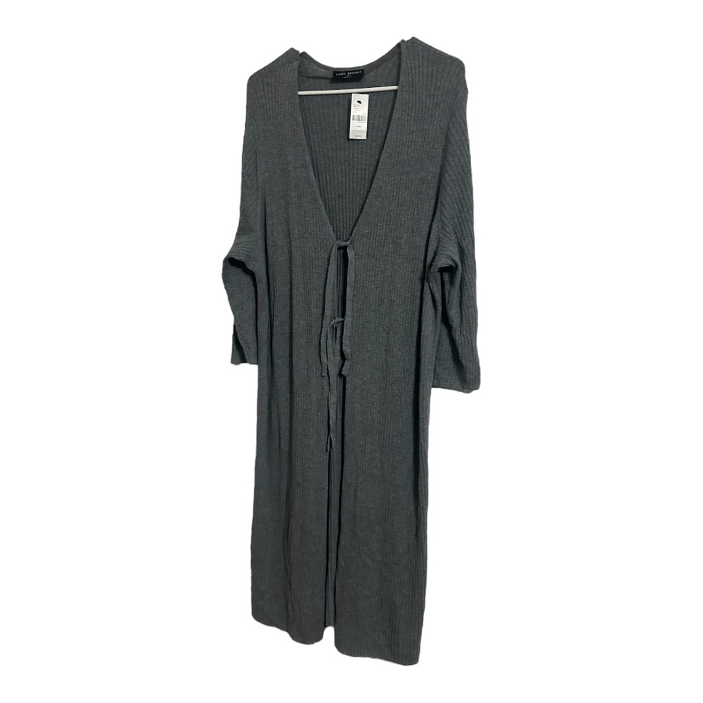 Lane Bryant Women’s 3/4 Sleeve Tie Front Cardigan - Gray - Size 26/28